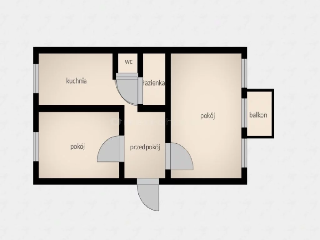 2 pokoje, mieszkanie 42,42 m², piętro 4, oferta nr , SMMACU917, Łódź, Polesie, Polesie, Marusarzówny