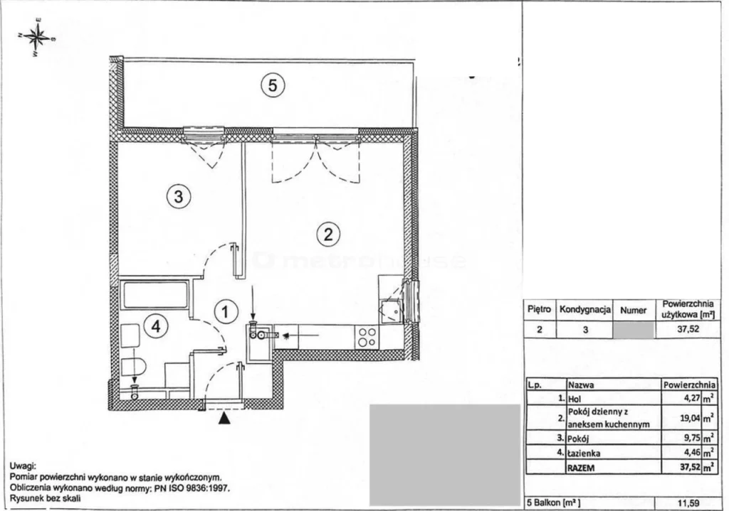 2 pokoje, mieszkanie 37,52 m², piętro 2, oferta nr , SMNALY717, Warszawa, Białołęka, Białołęka, Monteverdiego