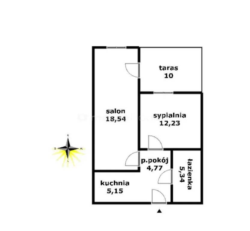 2 pokoje, mieszkanie 46,03 m², piętro 4, oferta nr , SATE311, Kołobrzeg, Muszelkowa