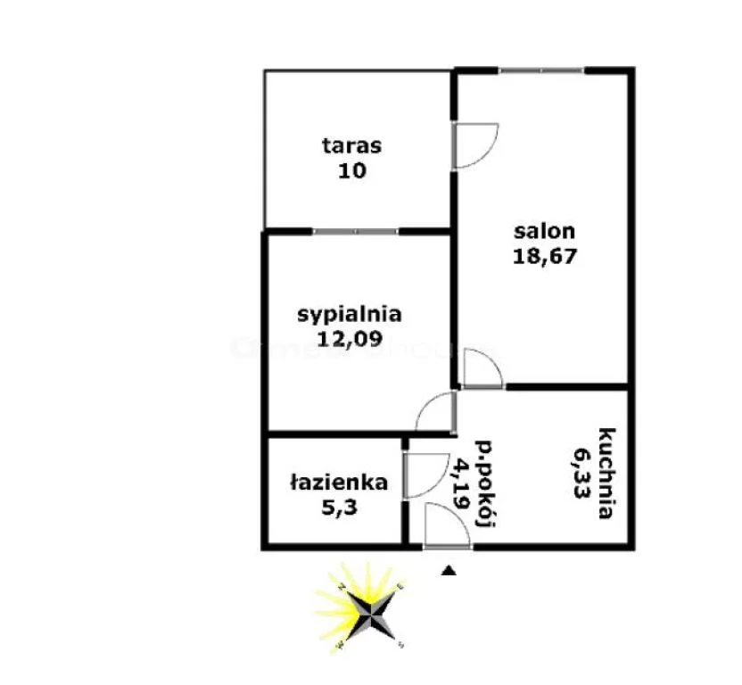 2 pokoje, mieszkanie 46,58 m², piętro 4, oferta nr , JUZY080, Kołobrzeg, Muszelkowa