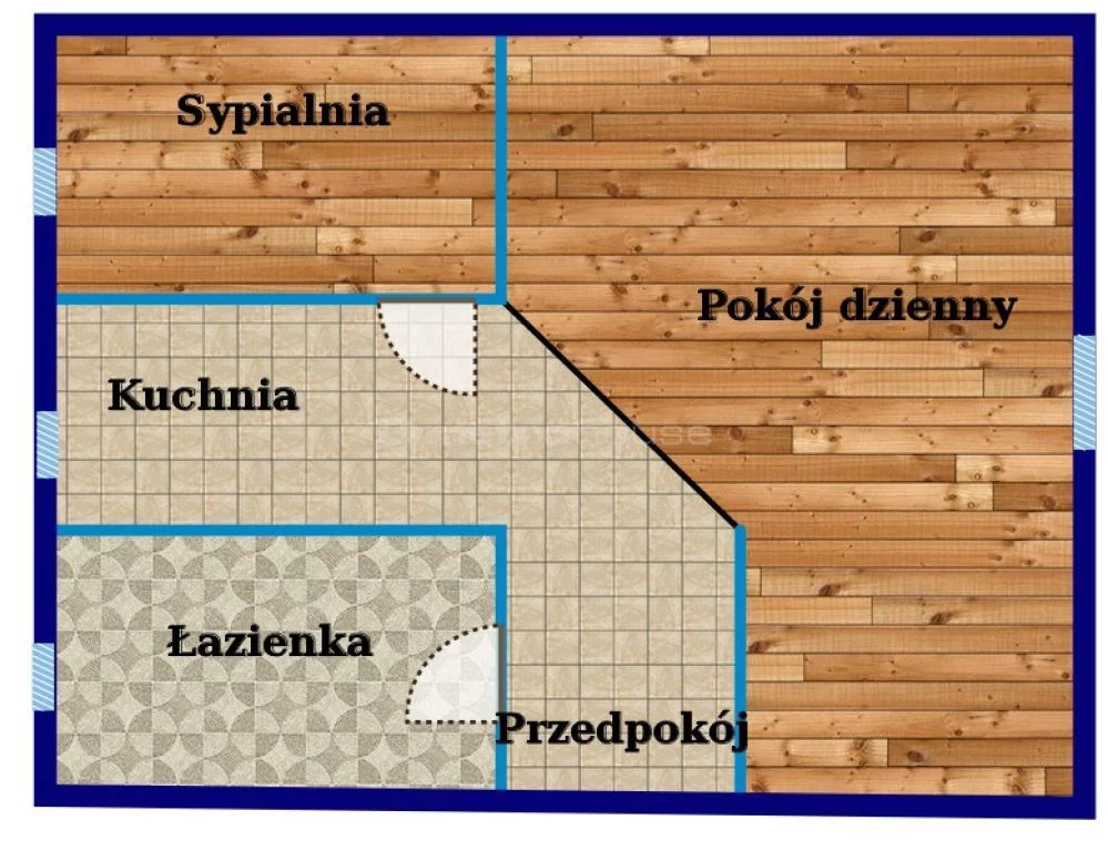 2 pokoje, mieszkanie 49,60 m², piętro 1, oferta nr , HEBO745, Tomaszów Mazowiecki, Nadrzeczna