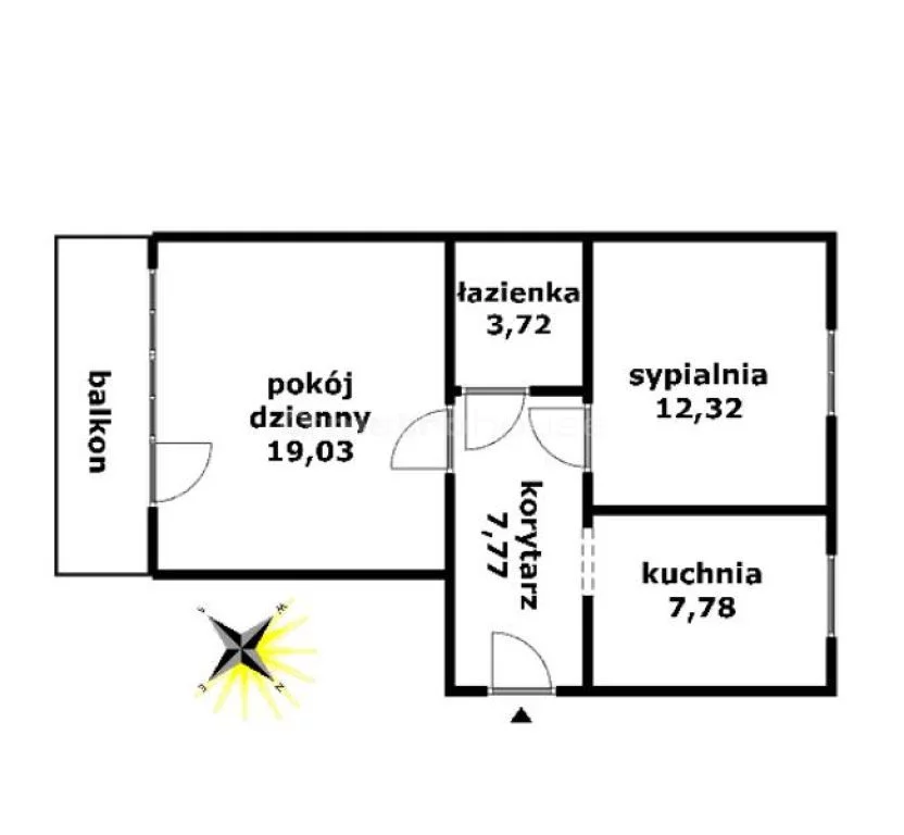 2 pokoje, mieszkanie 50,90 m², parter, oferta nr , RUXU768, Szczytno, Nauczycielska