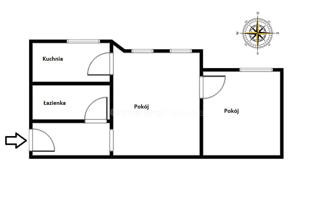 2 pokoje, mieszkanie 44,41 m², piętro 1, oferta nr , ZAHO018, Łódź, Śródmieście, Śródmieście, Nowomiejska