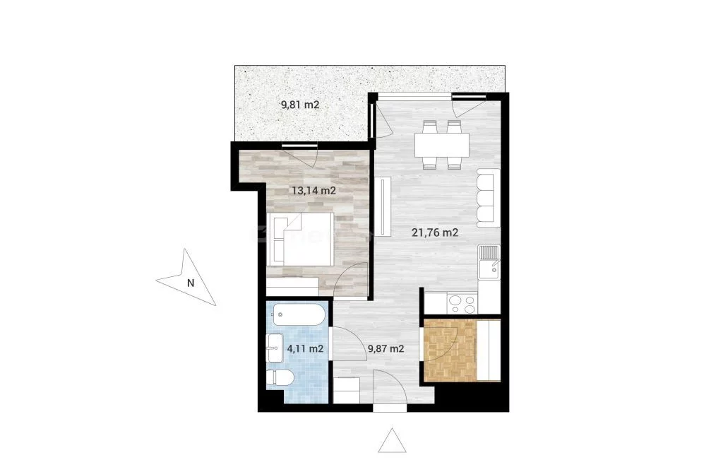2 pokoje, mieszkanie 48,82 m², piętro 4, oferta nr , SMRUJA874, Warszawa, Wola, Wola, Ordona