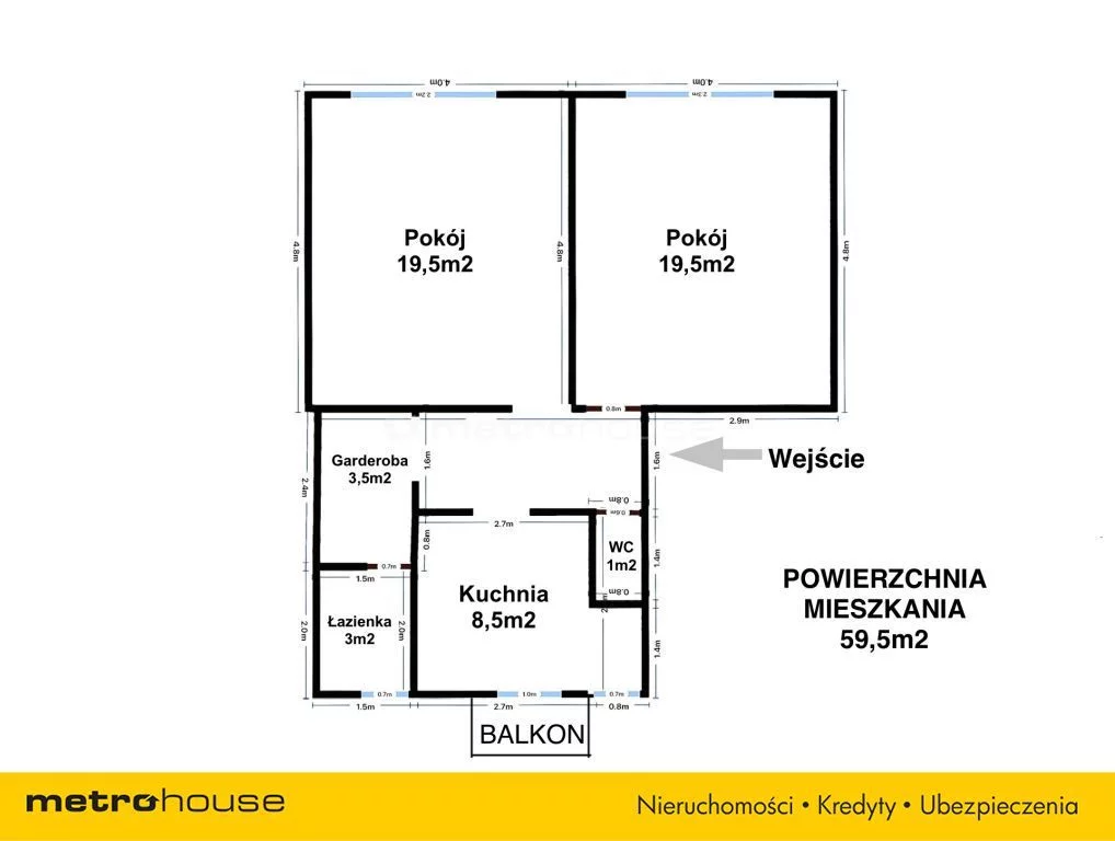 2 pokoje, mieszkanie 59,50 m², piętro 1, oferta nr , SMVUNO387, Bielsko-Biała, Partyzantów