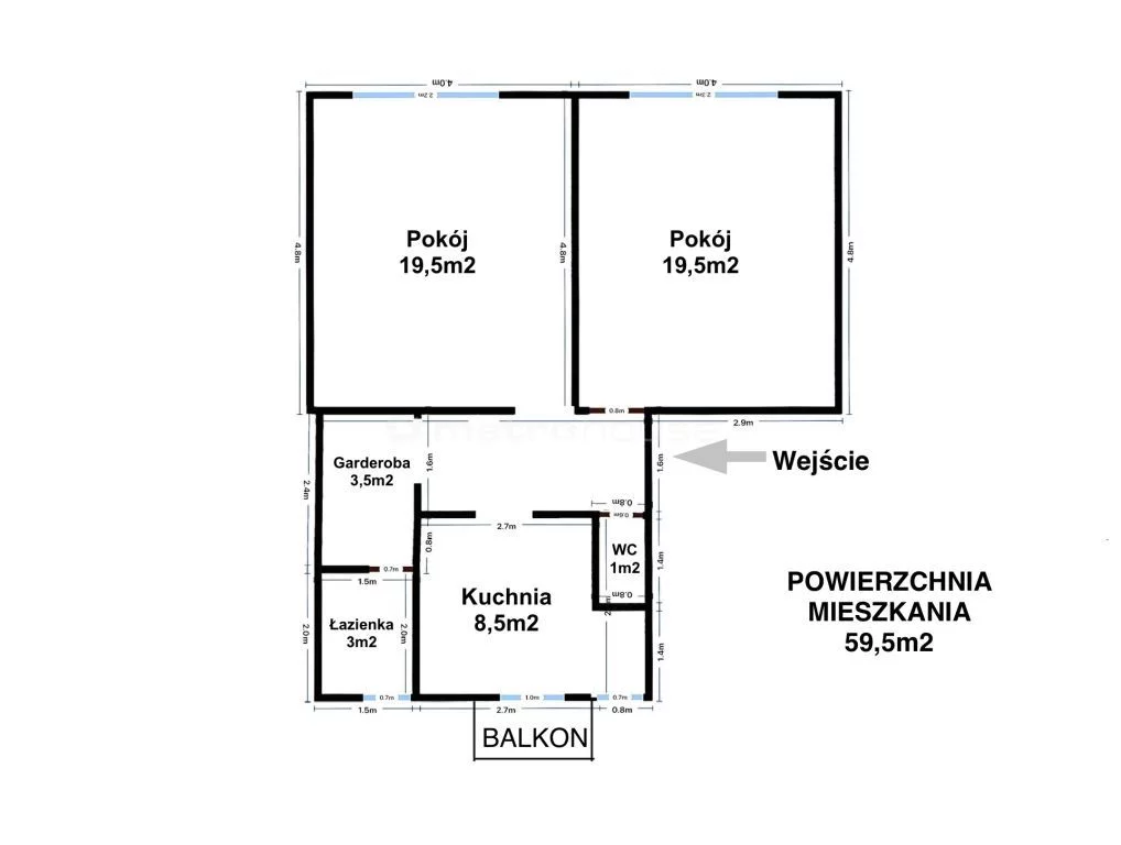 2 pokoje, mieszkanie 59,50 m², piętro 1, oferta nr , SMVUNO387, Bielsko-Biała, Partyzantów