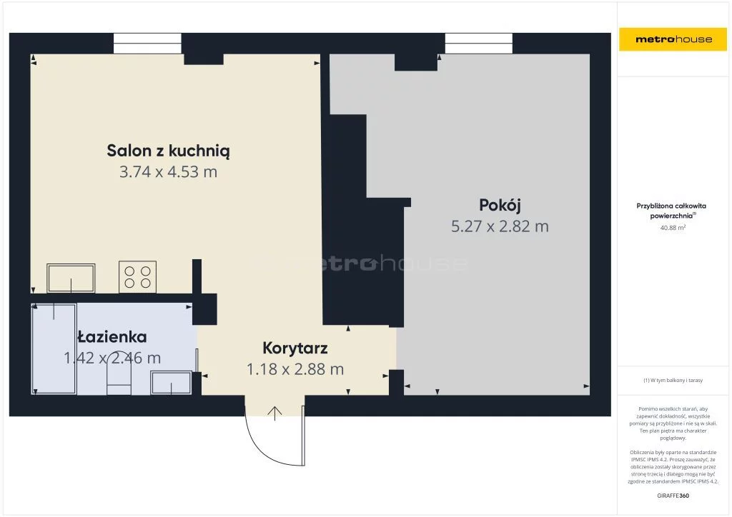 2 pokoje, mieszkanie 34,48 m², piętro 3, oferta nr , SMBIMU145, Świętochłowice, Polaka