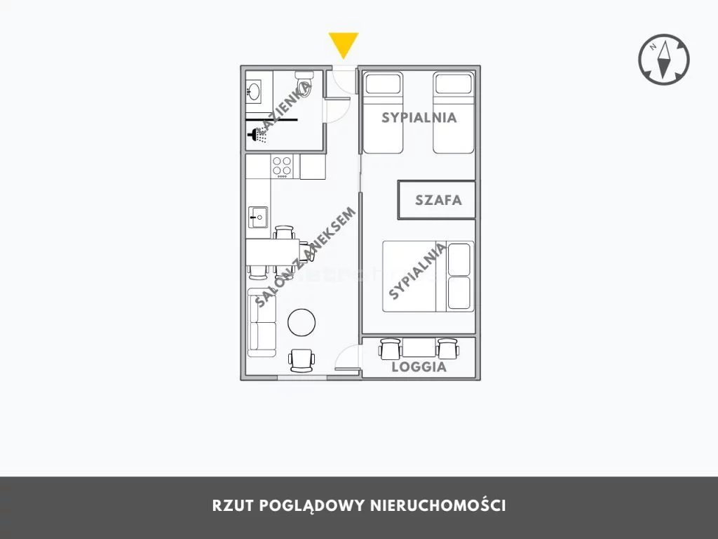 2 pokoje, mieszkanie 38,80 m², piętro 8, oferta nr , SMZISE498, Kołobrzeg, Portowa