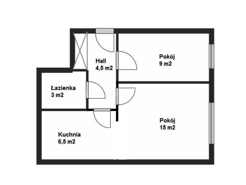 2 pokoje, mieszkanie 38,00 m², piętro 4, oferta nr , SMPIZU697, Pruszków