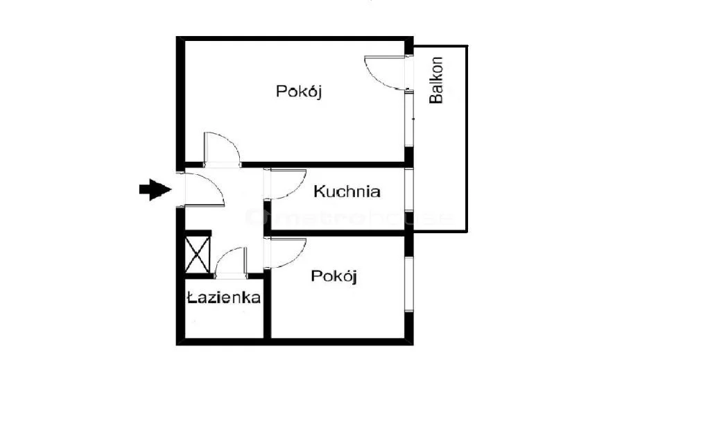 2 pokoje, mieszkanie 35,60 m², piętro 3, oferta nr , SMLOBU532, Pruszków