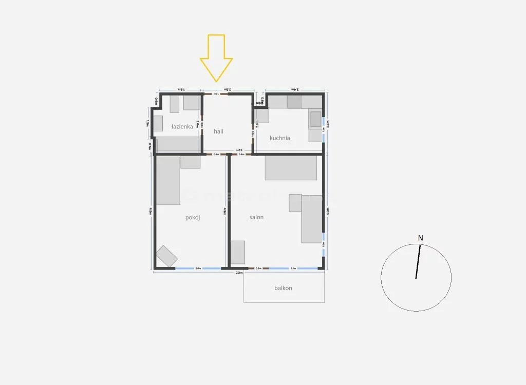 2 pokoje, mieszkanie 52,75 m², piętro 2, oferta nr , SMJITI125, Kraków, Prądnik Czerwony, Reduta