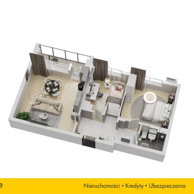 2 pokoje, mieszkanie 49,91 m², piętro 10, oferta nr , SMPAZA673, Warszawa, Bemowo, Bemowo, Rozłogi