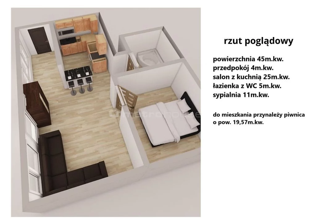2 pokoje, mieszkanie 45,00 m², parter, oferta nr , SMJATE667, Pieniężno, Rynek