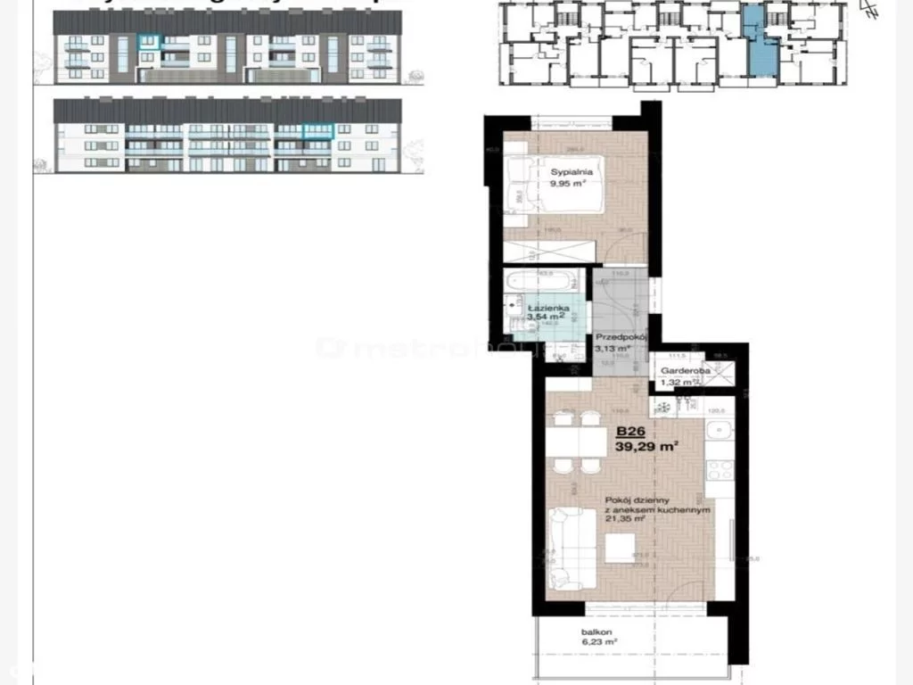 2 pokoje, mieszkanie 39,29 m², piętro 2, oferta nr , SMGORI151, Busko-Zdrój, Sady