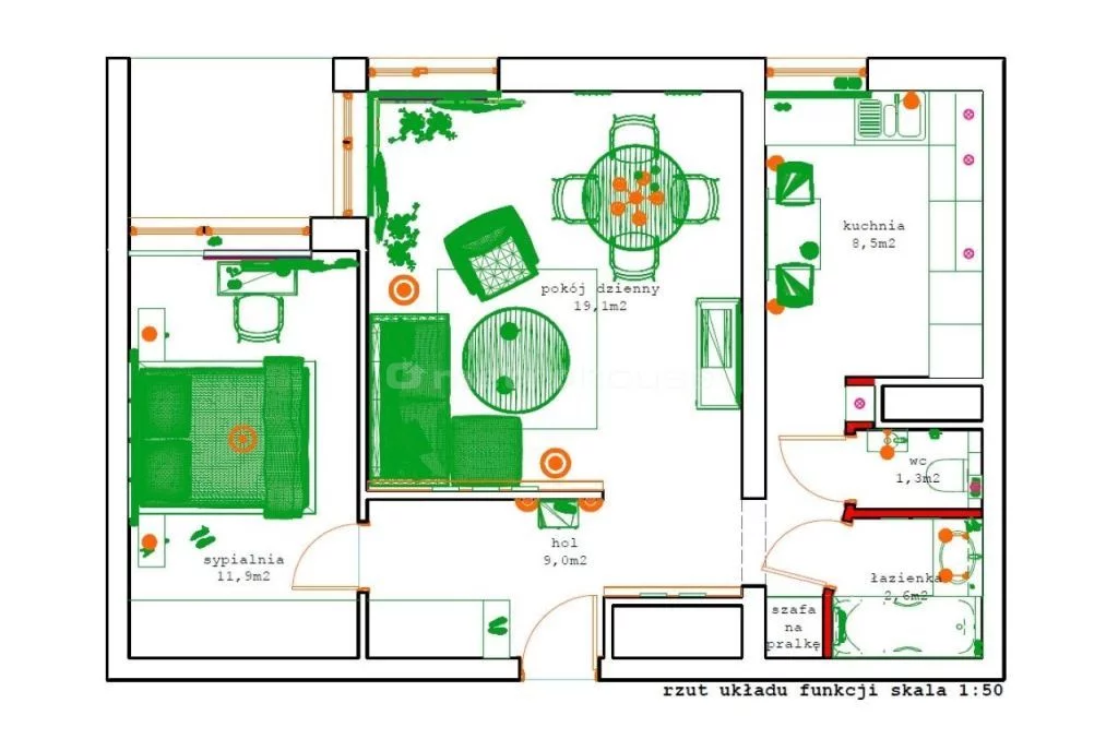 Mieszkanie na sprzedaż, 52,64 m², 2 pokoje, 3 piętro, oferta nr SMJEPU953