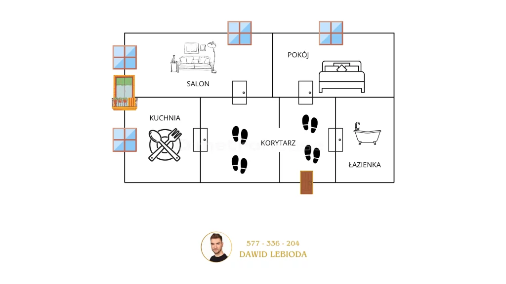 2 pokoje, mieszkanie 49,60 m², piętro 1, oferta nr , SMNOZE870, Biała Podlaska, Sidorska