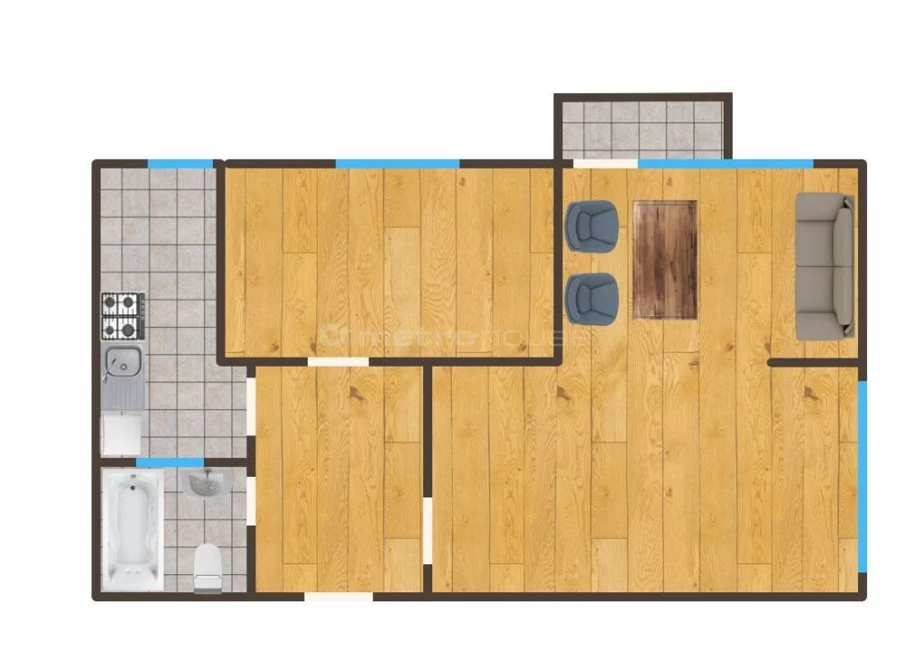 2 pokoje, mieszkanie 47,85 m², piętro 3, oferta nr , SMFIDO825, Gorzów Wielkopolski, Sikorskiego