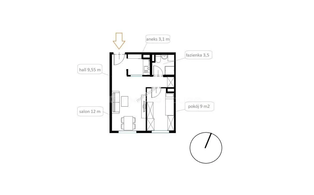 2 pokoje, mieszkanie 36,81 m², piętro 5, oferta nr , SMKUMA695, Kraków, Spytka z Melsztyna