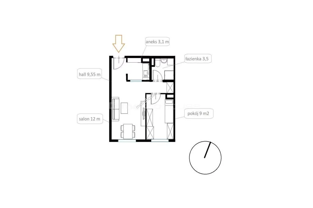 2 pokoje, mieszkanie 36,81 m², piętro 5, oferta nr , SMKUMA695, Kraków, Spytka z Melsztyna