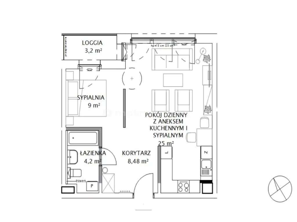 2 pokoje, mieszkanie 46,68 m², piętro 4, oferta nr , SMFIDI404, Gdańsk, Stara Stocznia