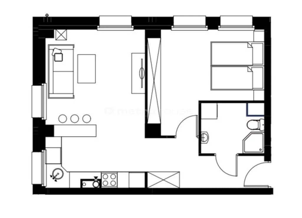 2 pokoje, mieszkanie 45,62 m², piętro 2, oferta nr , SMNIDU647, Stargard