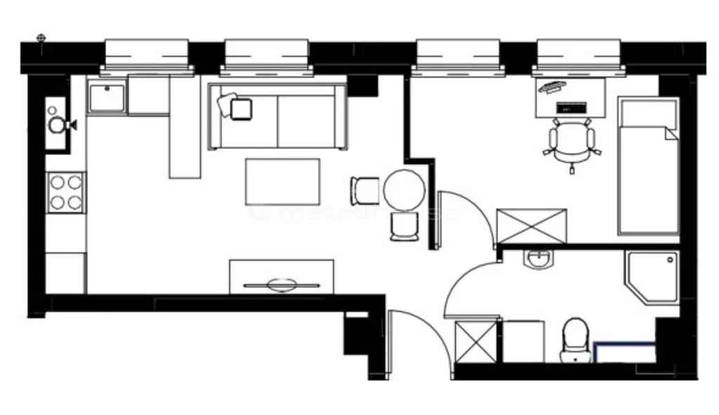 2 pokoje, mieszkanie 32,63 m², piętro 2, oferta nr , SMHETE770, Stargard