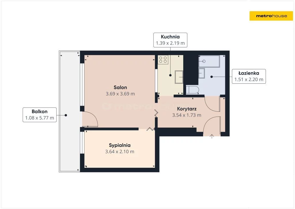 2 pokoje, mieszkanie 34,30 m², parter, oferta nr , SMRADY564, Tychy, Starokościelna