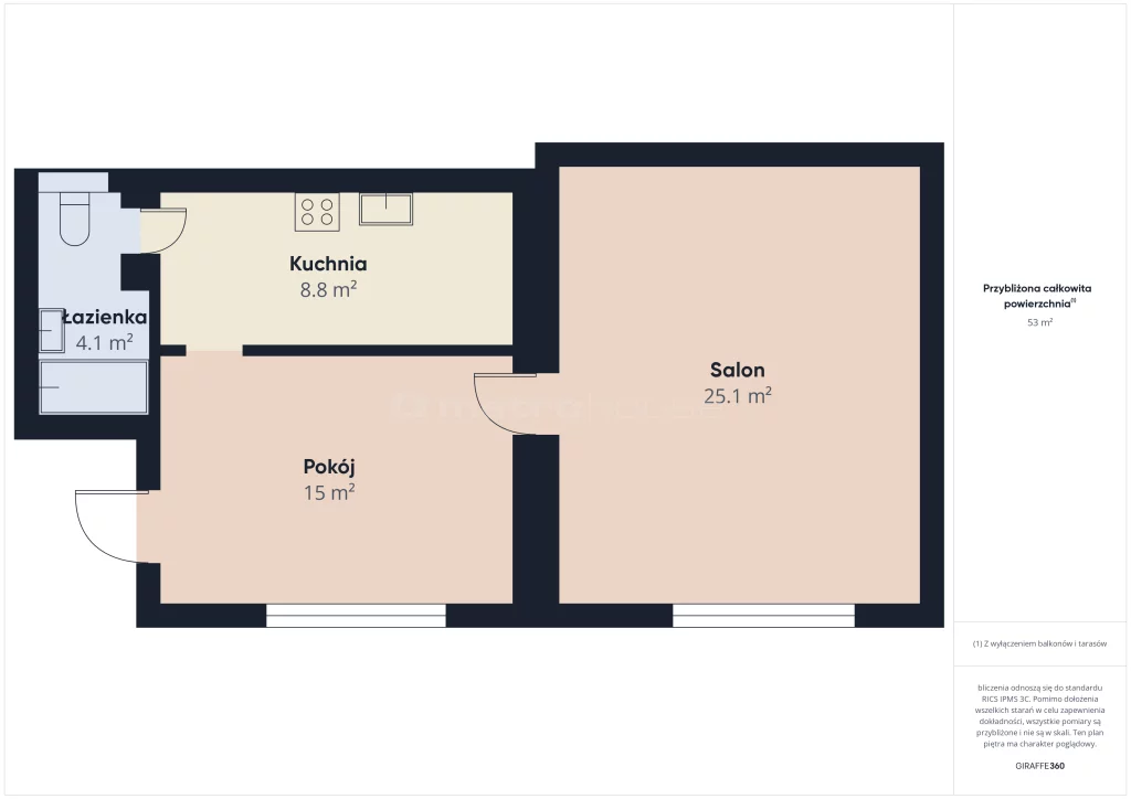 2 pokoje, mieszkanie 53,00 m², piętro 1, oferta nr , SMZIKA750, Szczuki