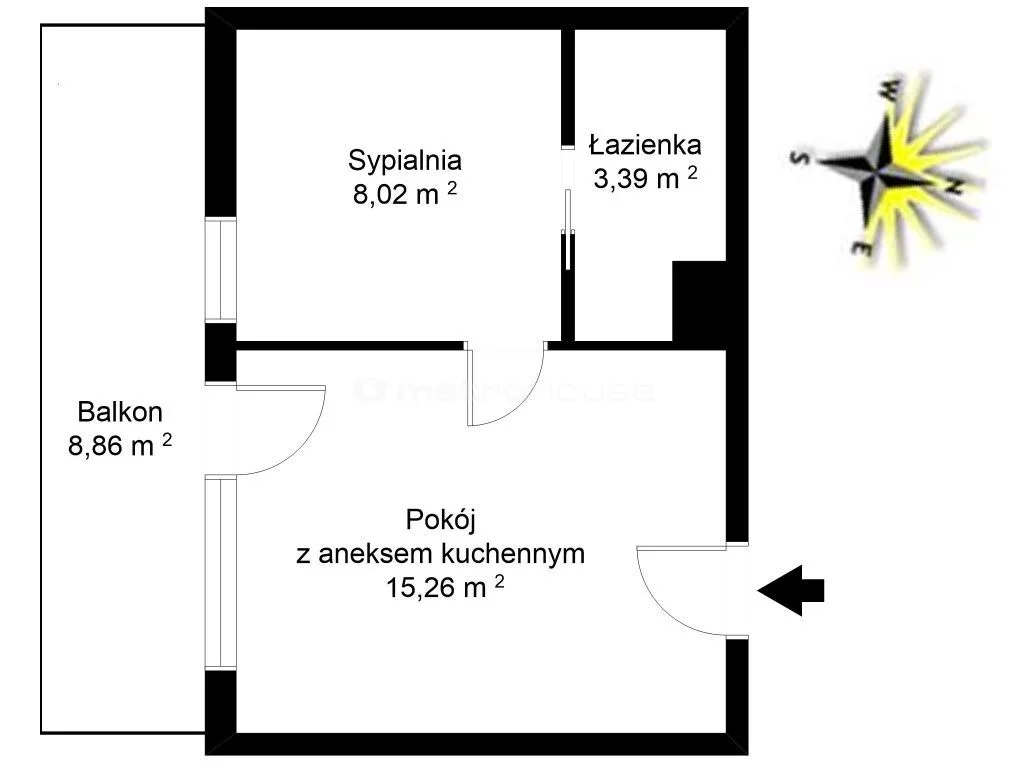2 pokoje, apartament 26,41 m², piętro 1, oferta nr , CIDO730, Szklarska Poręba