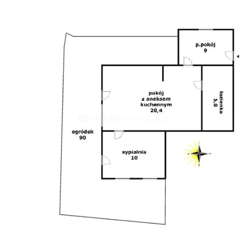 2 pokoje, mieszkanie 47,40 m², parter, oferta nr , JEDI403, Szklarska Poręba