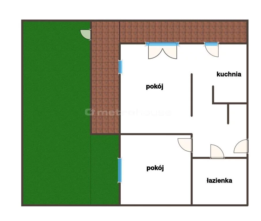 2 pokoje, mieszkanie 47,61 m², parter, oferta nr , SMBIHU411, Łódź, Śródmieście, Śródmieście, Tylna