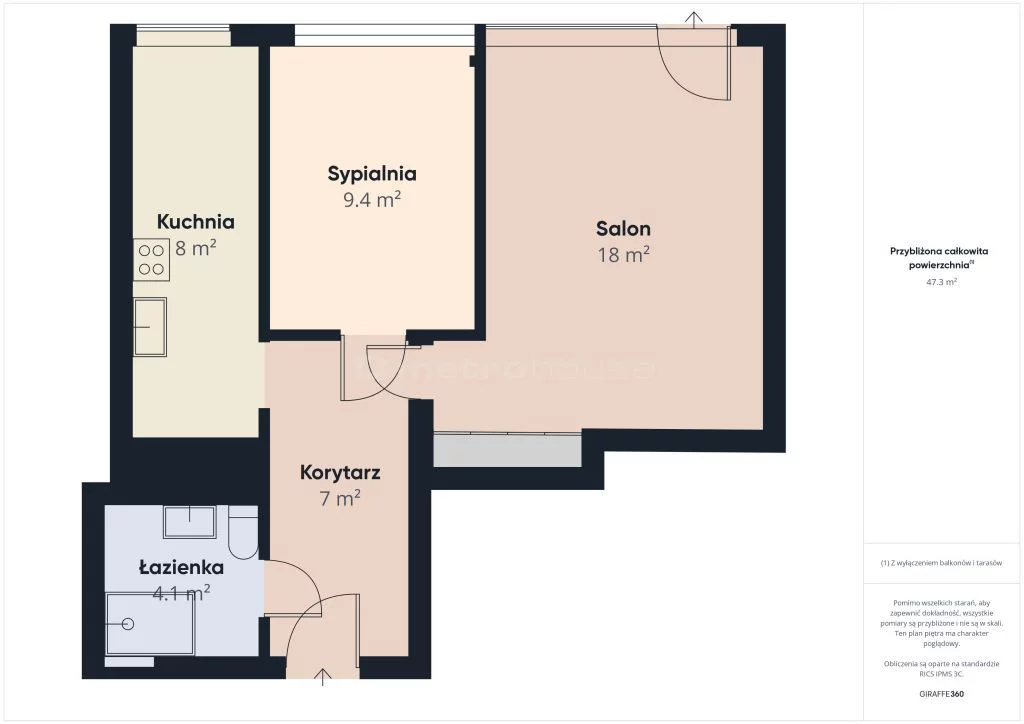 2 pokoje, mieszkanie 48,00 m², piętro 12, oferta nr , SMLASA380, Katowice, Tysiąclecia