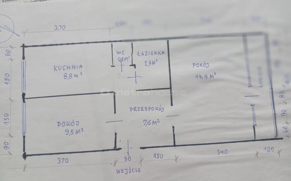 2 pokoje, mieszkanie 42,50 m², piętro 1, oferta nr , SMZEJY467, Warszawa, Mokotów, Mokotów, Warneńska