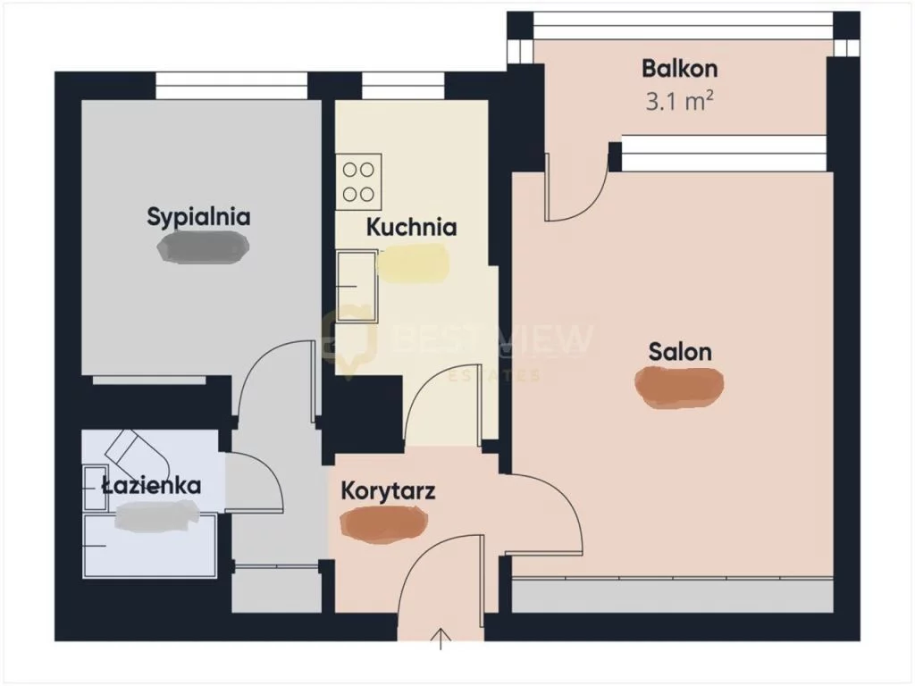 2 pokoje, mieszkanie 37,14 m², piętro 9, oferta nr , SMJOGU906, Warszawa