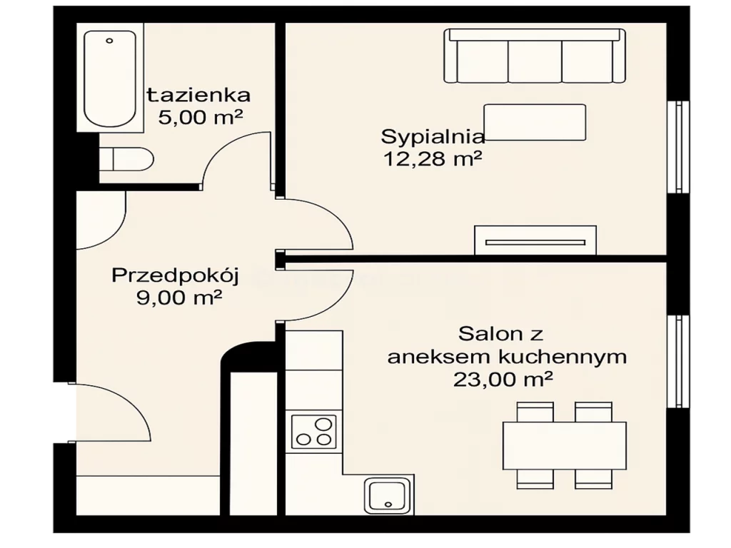 2 pokoje, apartament 49,28 m², piętro 3, oferta nr , SMFIFA457, Warszawa, Śródmieście, Śródmieście