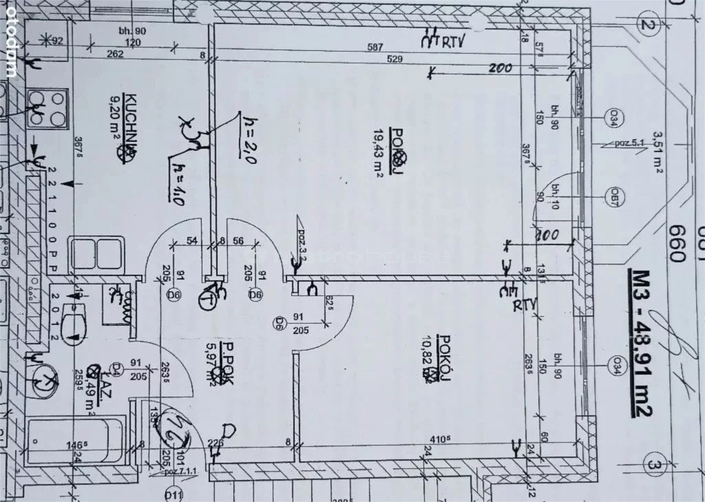 Mieszkanie na sprzedaż, 48,91 m², 2 pokoje, 2 piętro, oferta nr SMRAHY888