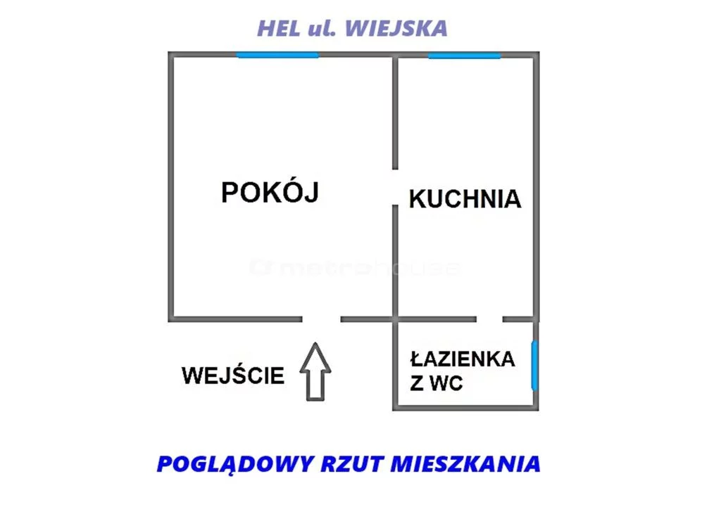 2 pokoje, mieszkanie 37,00 m², parter, oferta nr , SMFANU934, Hel, Wiejska