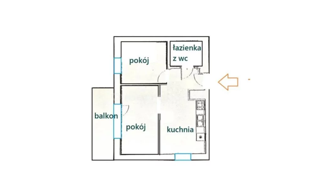 2 pokoje, mieszkanie 36,63 m², piętro 4, oferta nr , SMFEDO176, Kraków, Podgórze, Wielicka