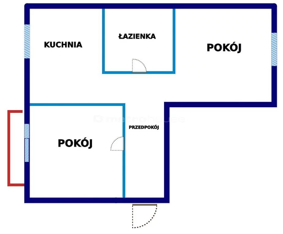 2 pokoje, mieszkanie 43,70 m², piętro 2, oferta nr , SMFUCA727, Borne Sulinowo, Wojska Polskiego