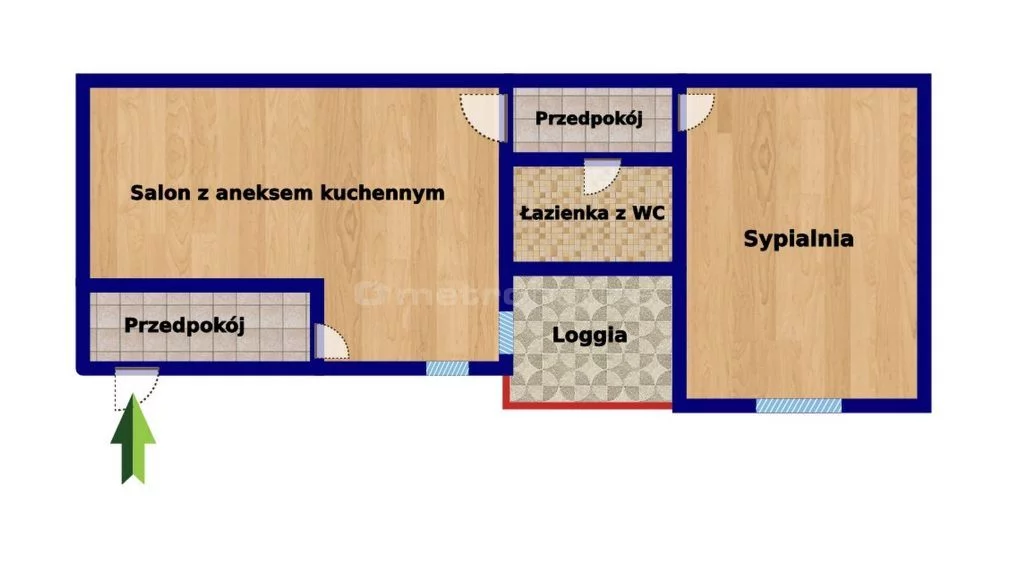 2 pokoje, mieszkanie 52,60 m², piętro 1, oferta nr , SMNURA251, Zabrze, Wolności