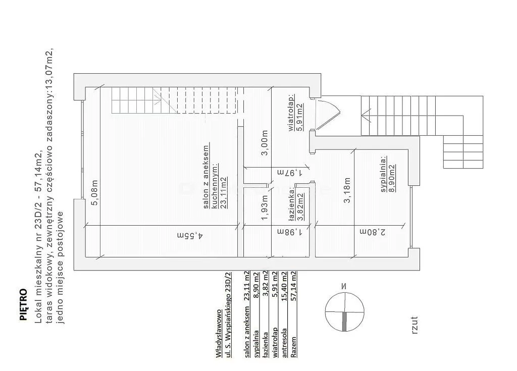 2 pokoje, mieszkanie 41,53 m², parter, oferta nr , SMPIVI600, Władysławowo, Wyspiańskiego