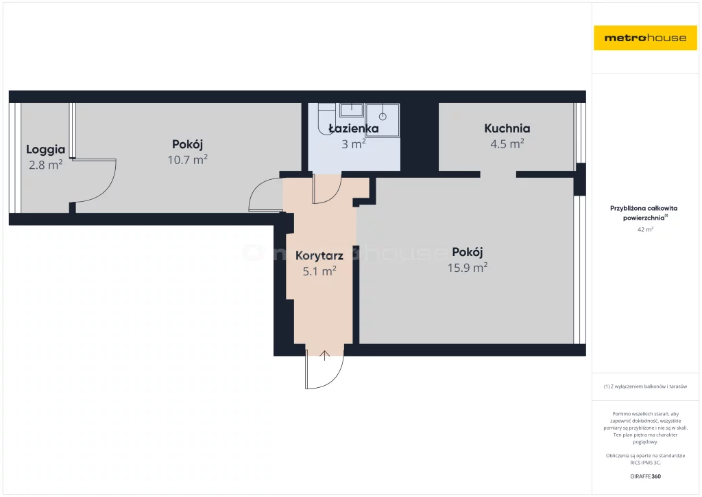2 pokoje, mieszkanie 40,90 m², piętro 4, oferta nr , SMJIBE328, Zgorzelec, Wyspiańskiego