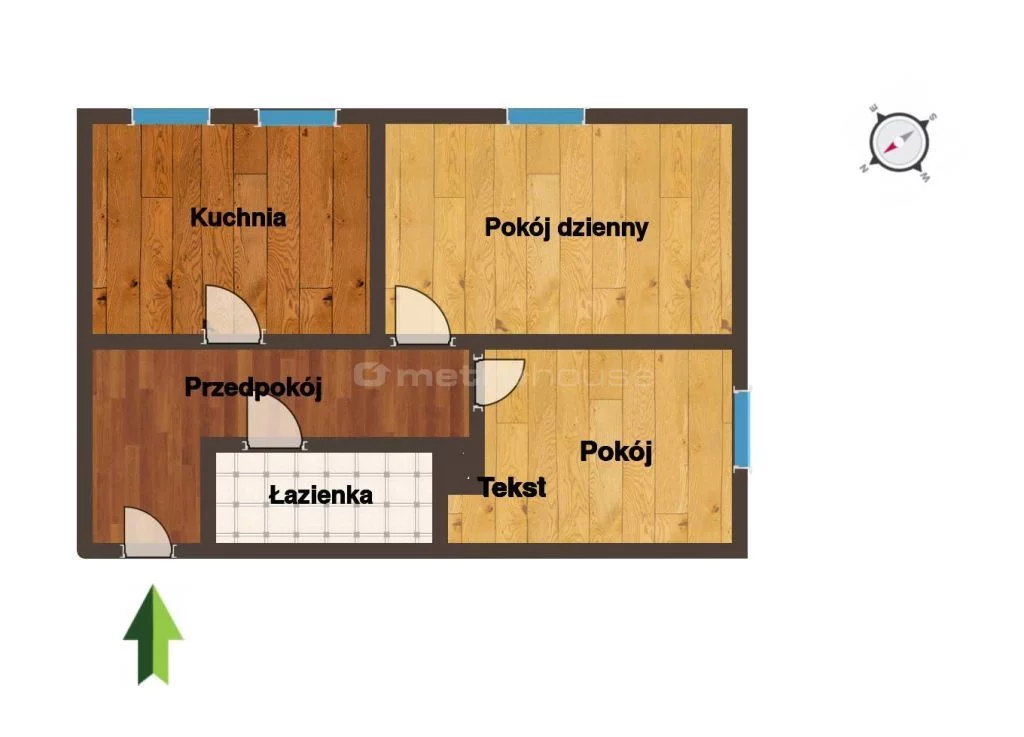 2 pokoje, mieszkanie 50,00 m², piętro 1, oferta nr , SMFAZA147, Pyskowice, Wyszyńskiego