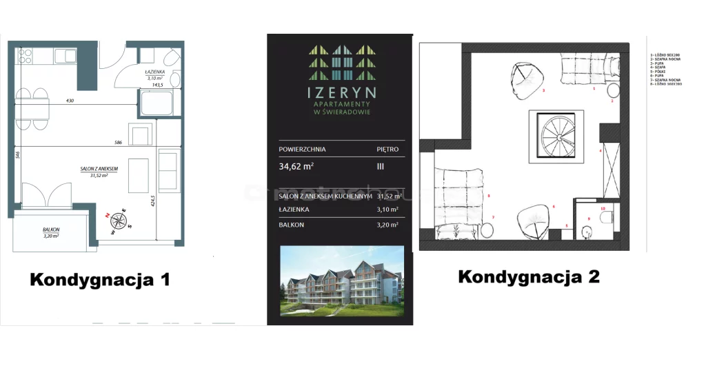 2 pokoje, mieszkanie 54,87 m², piętro 3, oferta nr , SMDATA475, Świeradów-Zdrój, Wyszyńskiego