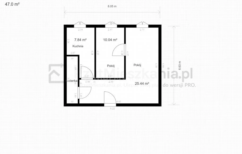 Mieszkanie na sprzedaż, 47,00 m², 2 pokoje, 3 piętro, oferta nr SMMOTY630