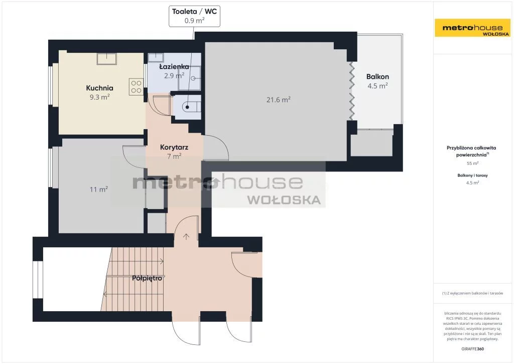2 pokoje, mieszkanie 53,00 m², piętro 2, oferta nr , WMBIKE828, Warszawa, Wola, Wola, Górczewska