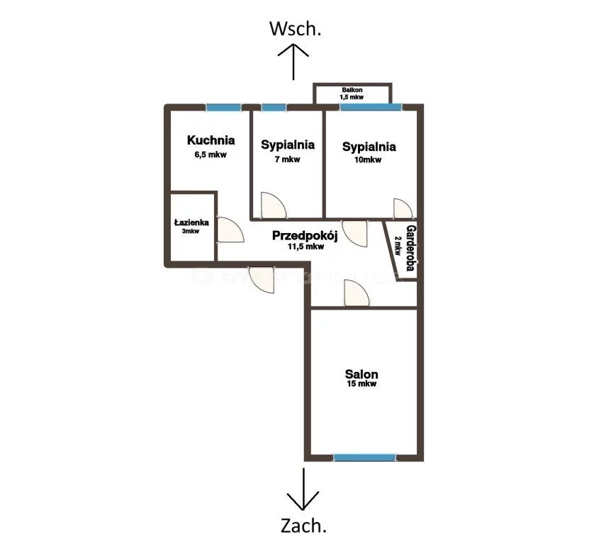 3 pokoje, mieszkanie 55,01 m², piętro 4, oferta nr , SMHULO870, Radom, Śródmieście, 25 Czerwca