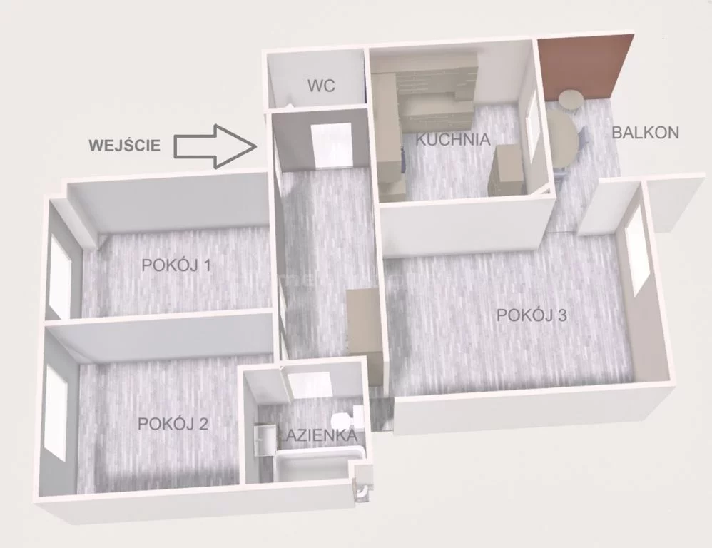 3 pokoje, mieszkanie 64,55 m², piętro 1, oferta nr , SMJUGU946, Warszawa, Praga Południe, Praga Południe, Abrahama