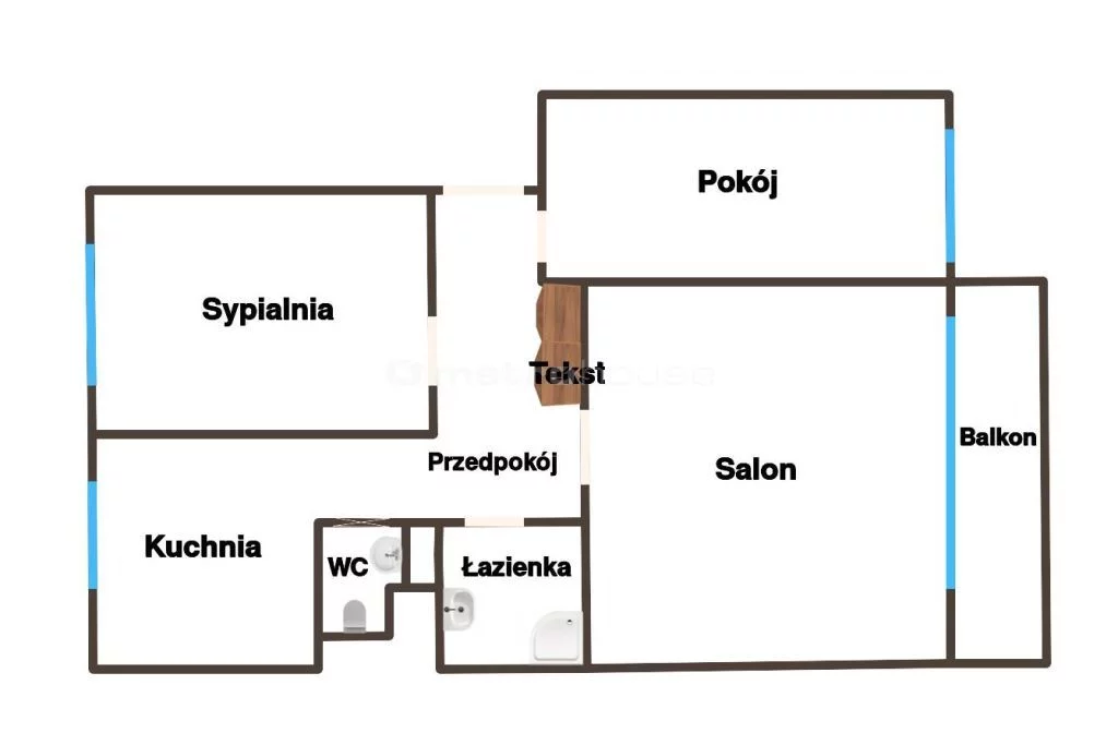 3 pokoje, mieszkanie 62,46 m², piętro 3, oferta nr , SMFIBU124, Iława, Andersa