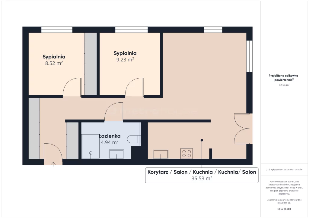 3 pokoje, mieszkanie 63,50 m², parter, oferta nr , SMBANI179, Katowice, Kostuchna, Kostuchna, Armii Krajowej